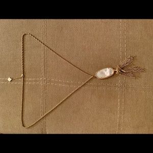 Kendra Scott White Stone Long Necklace